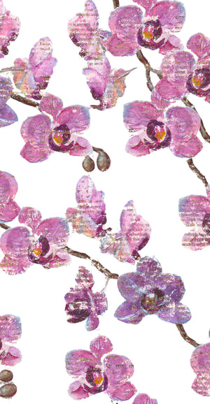 Rustic Orchid Floral Dinner/ Guest Napkins 16 Ct