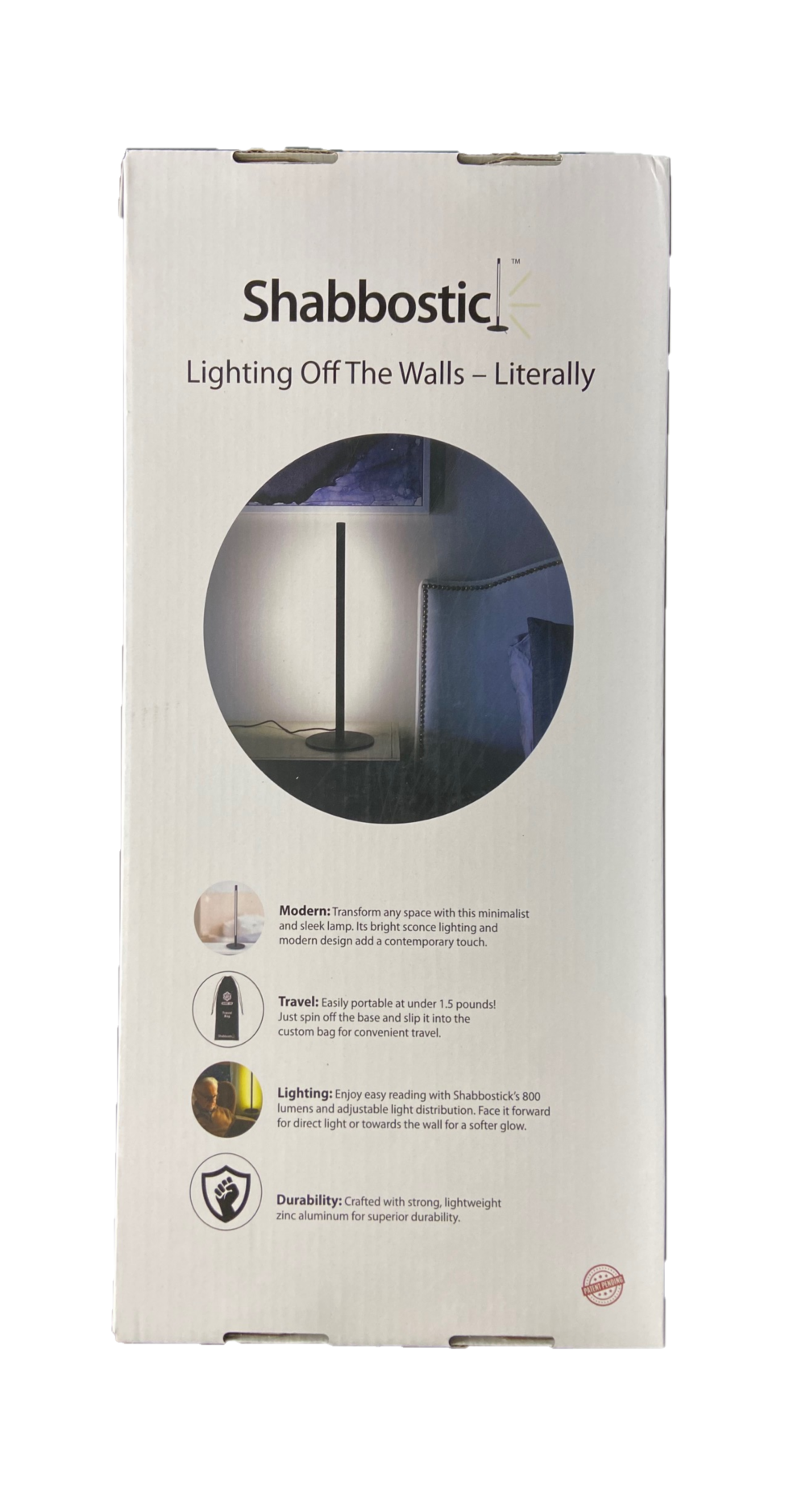 Shabbostick Indirect Lighting Stick Lamp Kosher for Shabbat