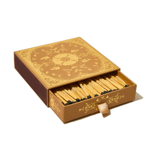 Wood Matches in Foil Coffin Matchbox Case - 120 Count