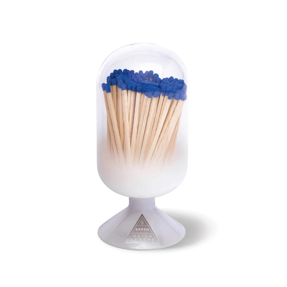 Cloud Glass Bulb Matches with Blue Tips