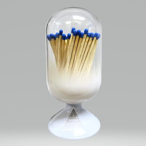 Cloud Glass Bulb Matches with Blue Tips