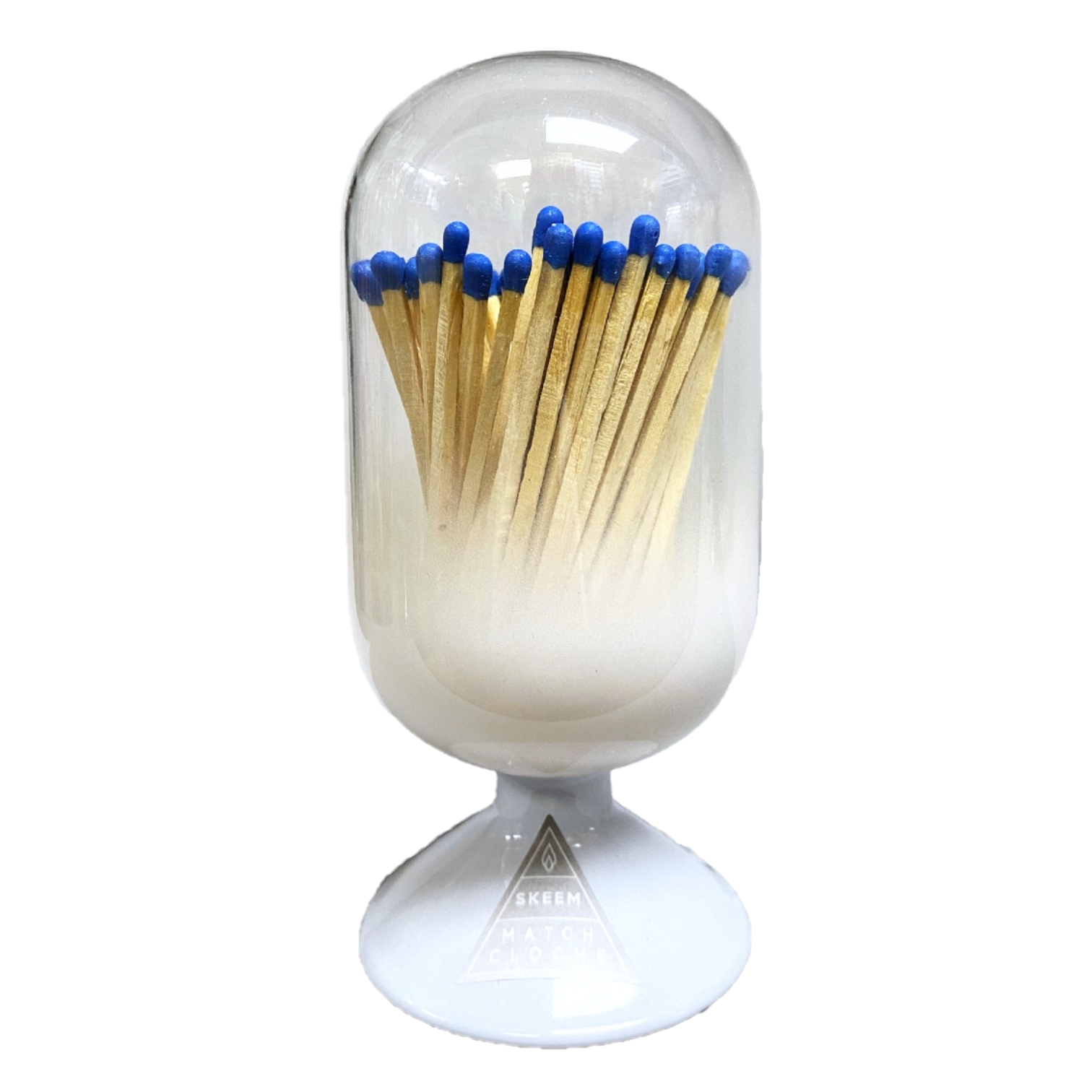 Cloud Glass Bulb Matches with Blue Tips