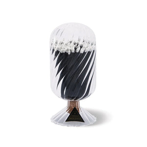 Ribbed Glass Bulb Tuxedo Matches with White Tips