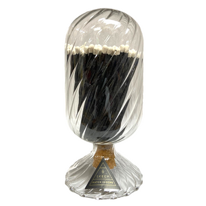 Ribbed Glass Bulb Tuxedo Matches with White Tips