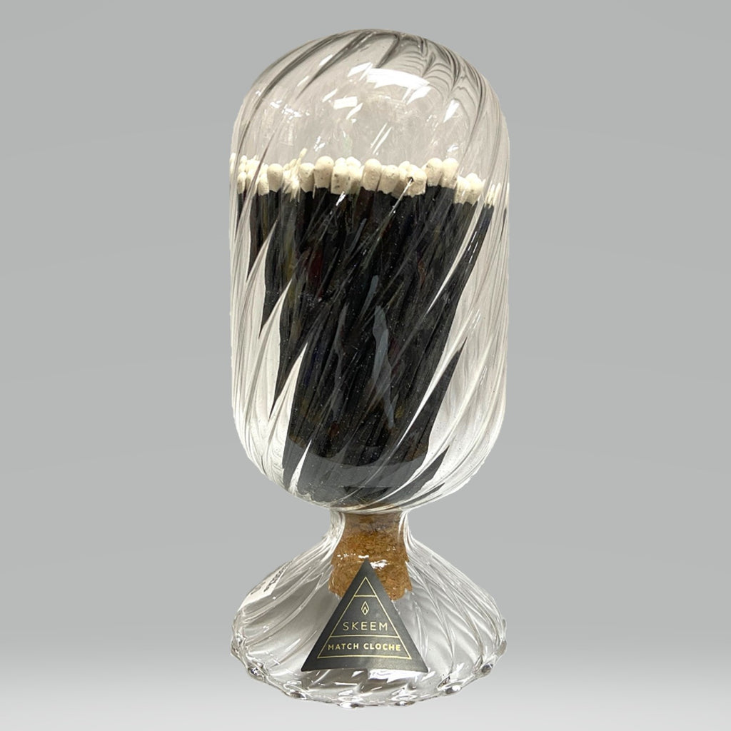 Ribbed Glass Bulb Tuxedo Matches with White Tips