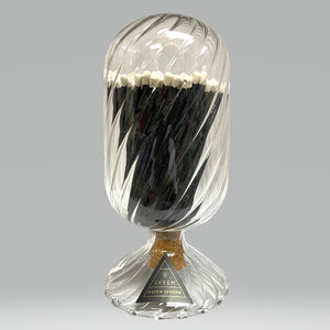 Ribbed Glass Bulb Tuxedo Matches with White Tips
