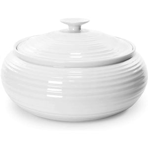 Oven to Table Low Covered Casserole Dish -White 6 pt./ 3 qt.