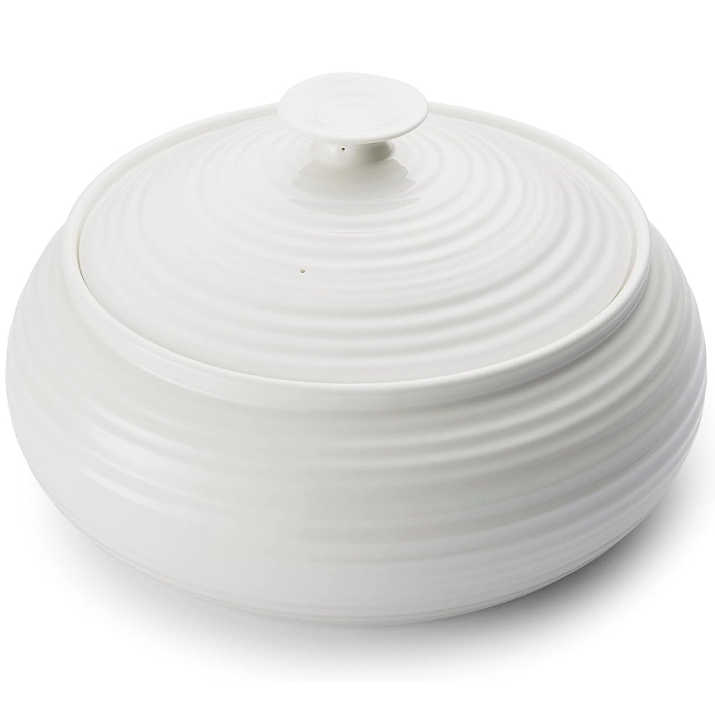 Oven to Table Low Covered Casserole Dish -White 6 pt./ 3 qt.