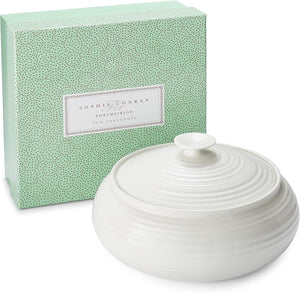 Oven to Table Low Covered Casserole Dish -White 6 pt./ 3 qt.