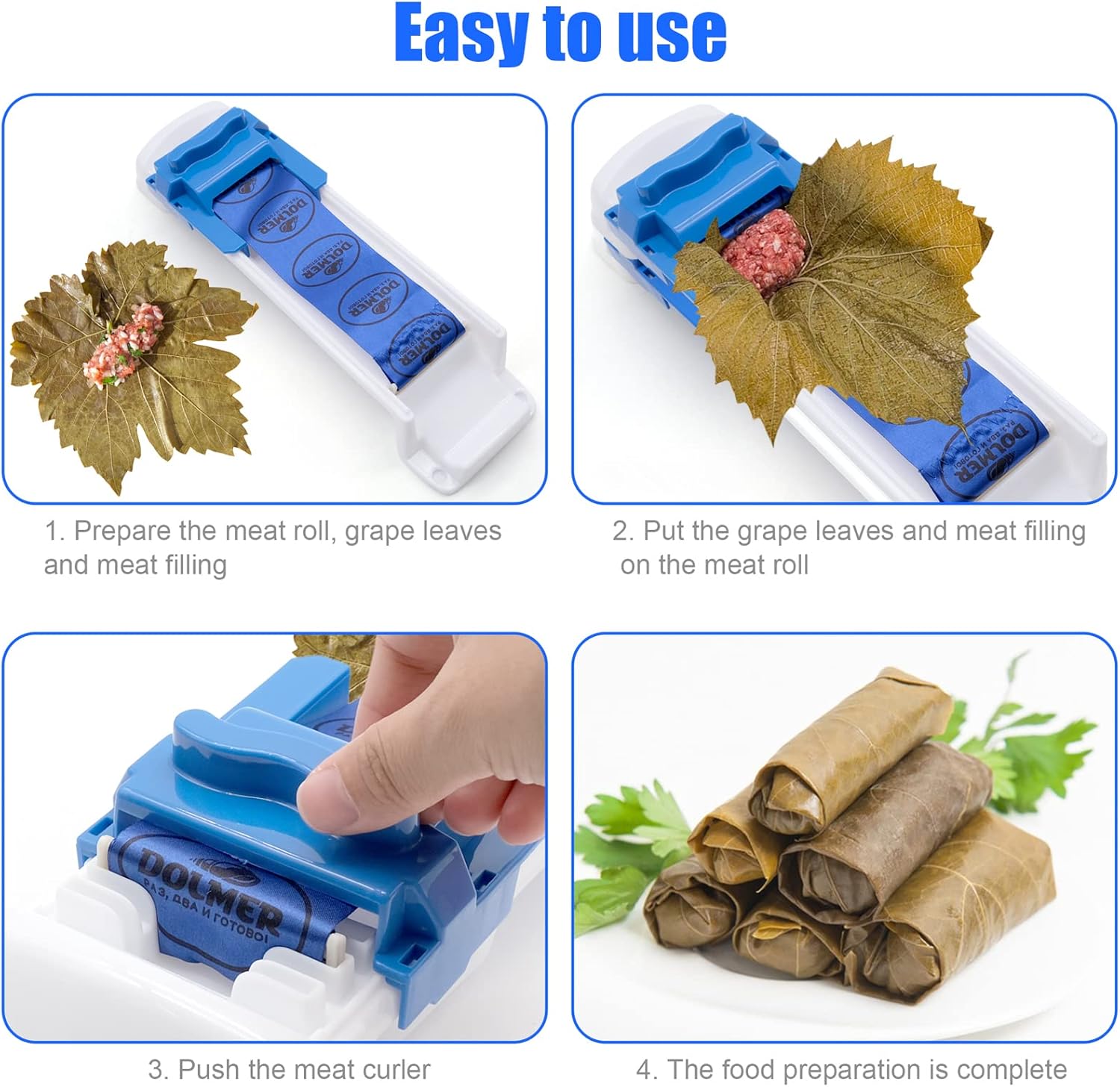 Yebra Stuffed Grape Leaves Wrapping & Rolling Machine (Dolmas)