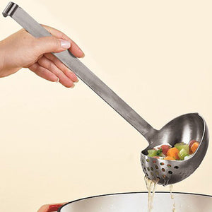 Stainless strainer ladle